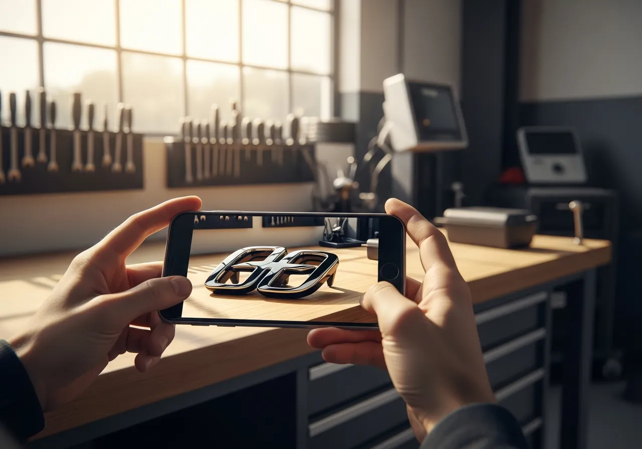 Manos fotografiando un objeto con el teléfono para publicar un anuncio